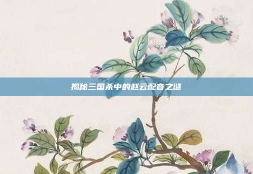 揭秘三国杀中的赵云配音之谜