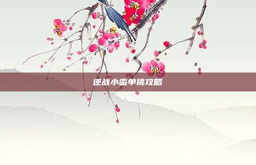 逆战小蛮单挑攻略