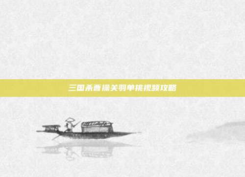三国杀曹操关羽单挑视频攻略