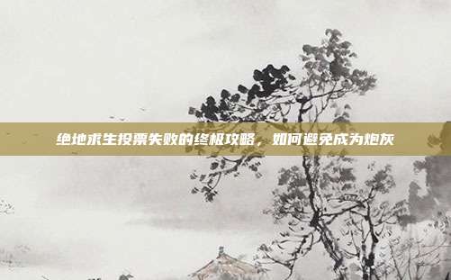 绝地求生投票失败的终极攻略，如何避免成为炮灰