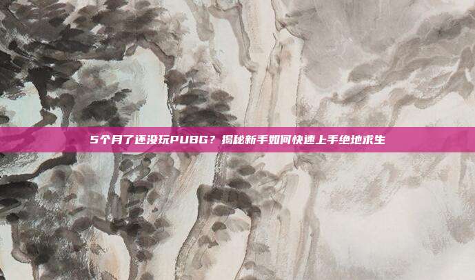 5个月了还没玩PUBG?揭秘新手如何快速上手绝地求生
