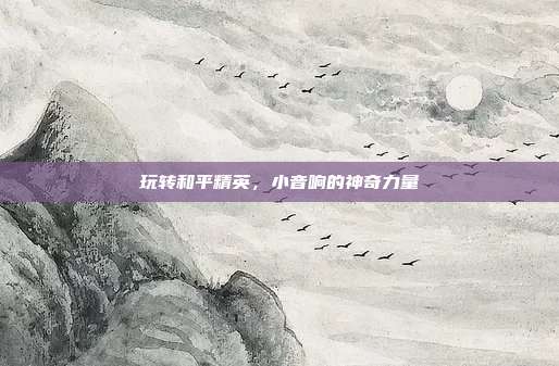 玩转和平精英，小音响的神奇力量