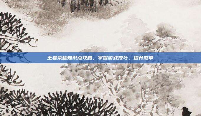 王者荣耀知识点攻略，掌握游戏技巧，提升胜率