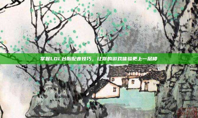 掌握LOL台服配音技巧，让你的游戏体验更上一层楼