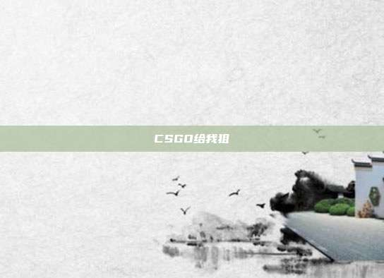 CSGO给我狙