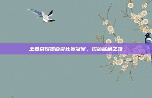 王者荣耀墨西哥比赛冠军,揭秘胜利之路
