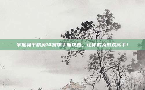掌握和平精英14赛季手册攻略,让你成为游戏高手!