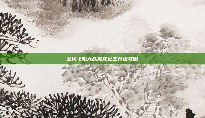 全民飞机大战黑龙公主升级攻略