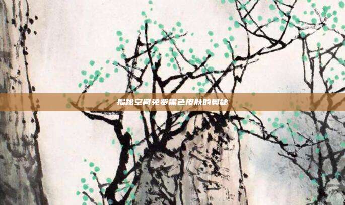揭秘空间免费黑色皮肤的奥秘