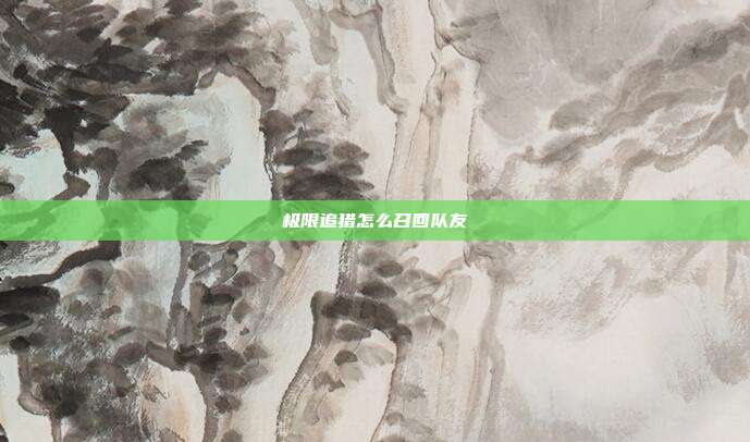 极限追猎怎么召回队友