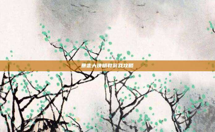 暴走大侠明教游戏攻略