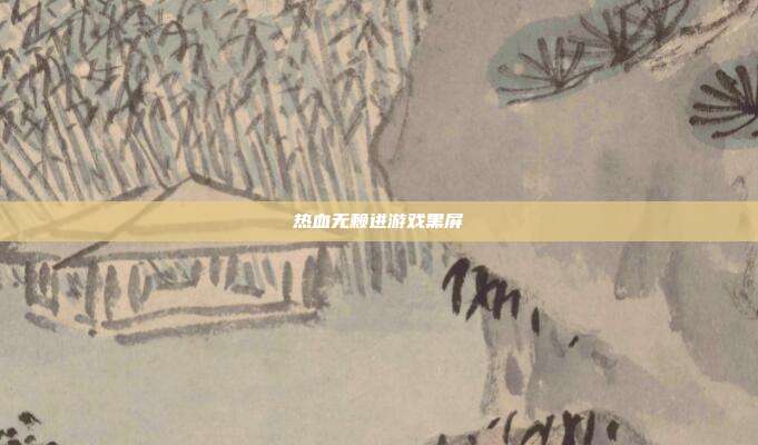 热血无赖进游戏黑屏