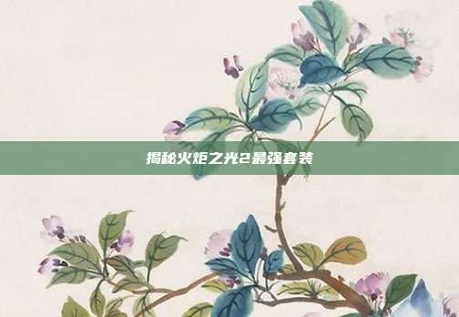 揭秘火炬之光2最强套装