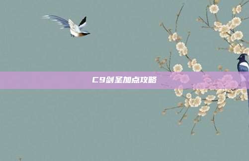 C9剑圣加点攻略