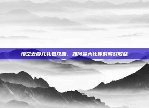 悟空去哪儿礼包攻略,如何最大化你的游戏收益