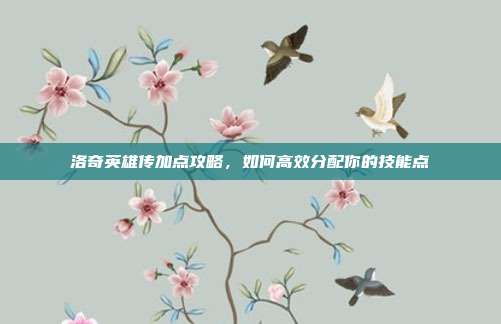 洛奇英雄传加点攻略，如何高效分配你的技能点