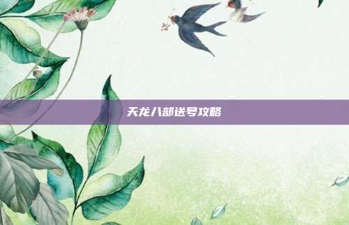 天龙八部送号攻略