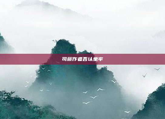 司藤作者否认坐牢