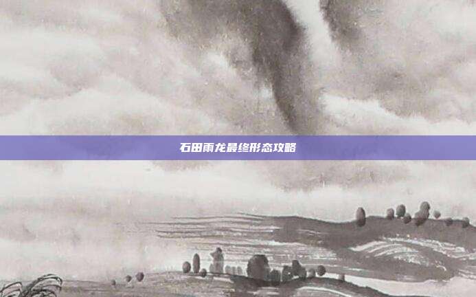 石田雨龙最终形态攻略