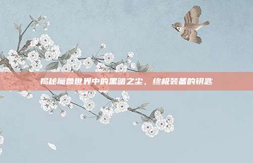 揭秘魔兽世界中的黑暗之尘，终极装备的钥匙