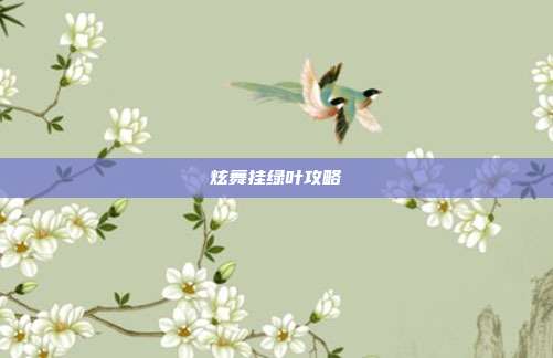 炫舞挂绿叶攻略