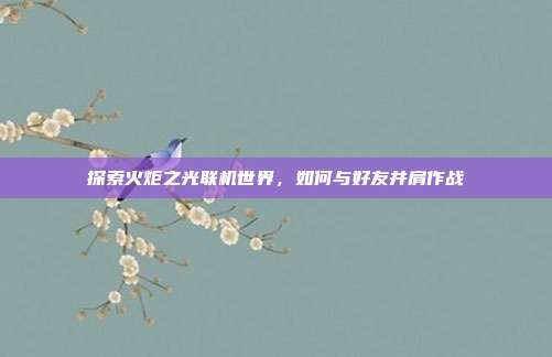 探索火炬之光联机世界,如何与好友并肩作战