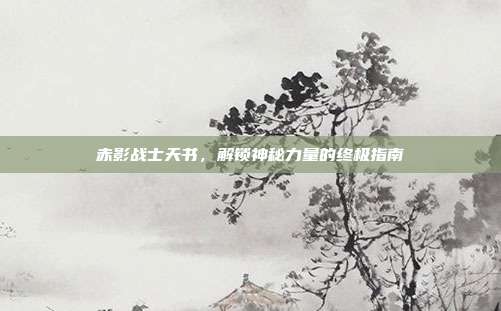 赤影战士天书，解锁神秘力量的终极指南