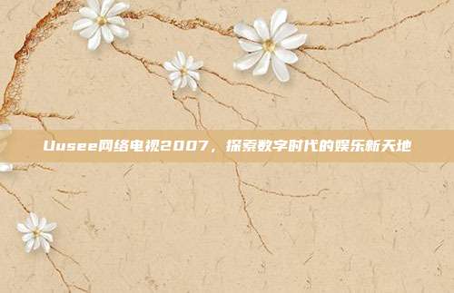 Uusee网络电视2007,探索数字时代的娱乐新天地