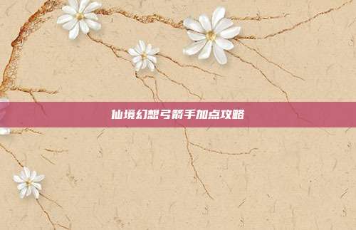 仙境幻想弓箭手加点攻略