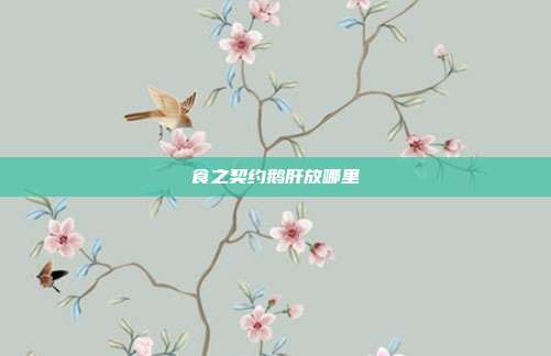 食之契约鹅肝放哪里