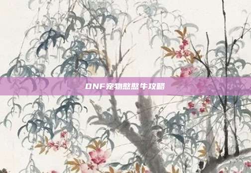 DNF宠物憨憨牛攻略