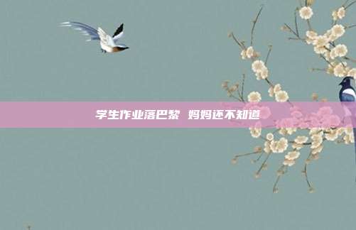 学生作业落巴黎 妈妈还不知道