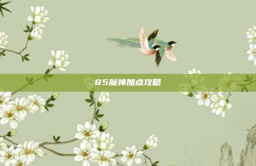 85魔神加点攻略