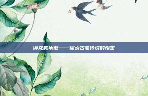 御龙林项链——探索古老传说的珍宝