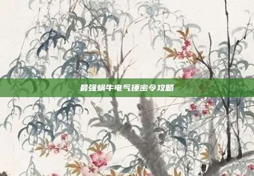 最强蜗牛电气锤密令攻略