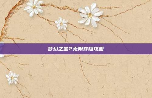 梦幻之星2无限存档攻略