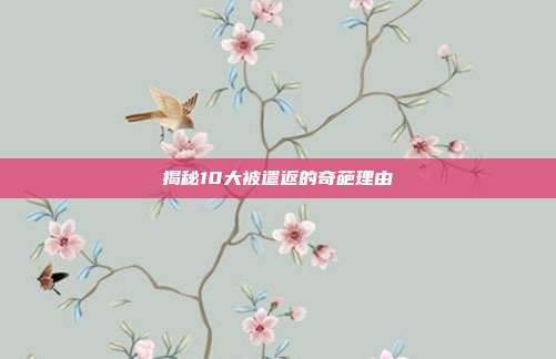 揭秘10大被遣返的奇葩理由