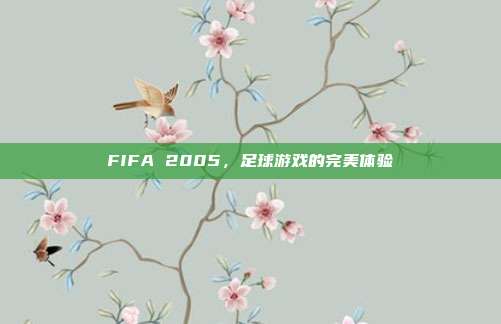 FIFA 2005,足球游戏的完美体验