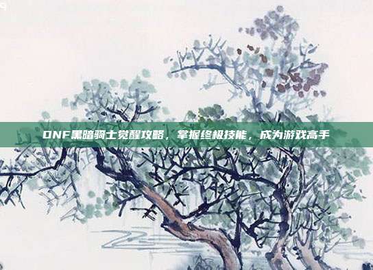 DNF黑暗骑士觉醒攻略,掌握终极技能,成为游戏高手