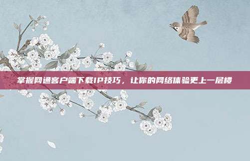 掌握网通客户端下载IP技巧,让你的网络体验更上一层楼
