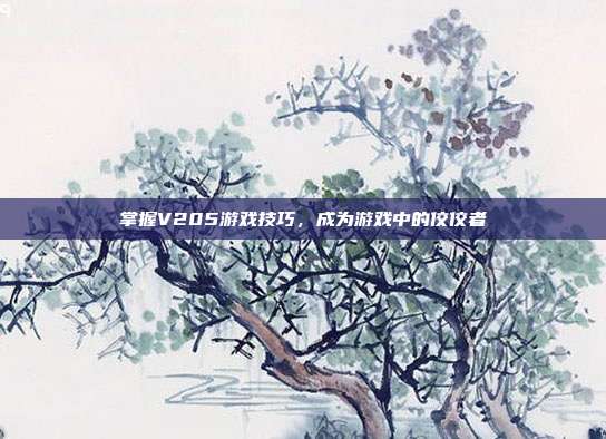 掌握V205游戏技巧，成为游戏中的佼佼者
