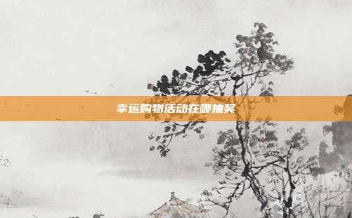 幸运购物活动在哪抽奖