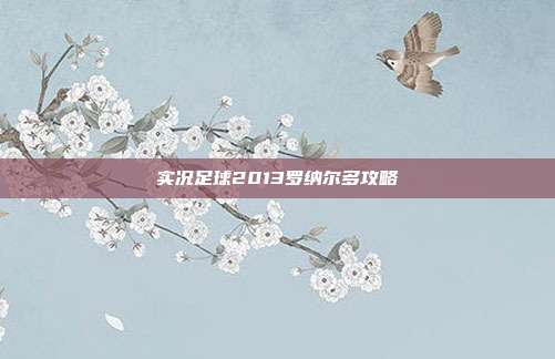 实况足球2013罗纳尔多攻略