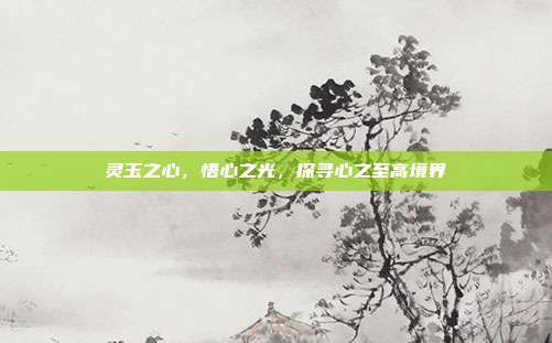 灵玉之心,悟心之光,探寻心之至高境界