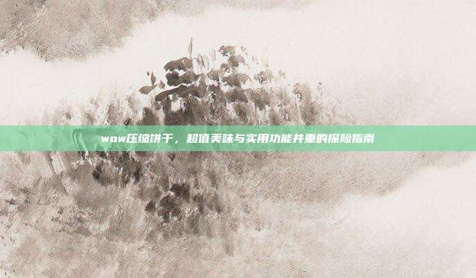 wow压缩饼干,超值美味与实用功能并重的探险指南