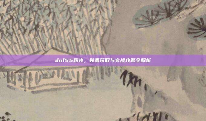 dnf55粉光,装备获取与实战攻略全解析