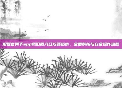 榴莲官网下app载旧版入口攻略指南,全面解析与安全操作流程
