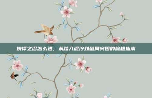 抉择之沼怎么进，从踏入泥泞到破局突围的终极指南