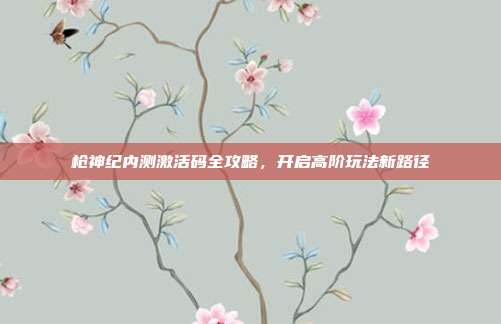 枪神纪内测激活码全攻略,开启高阶玩法新路径