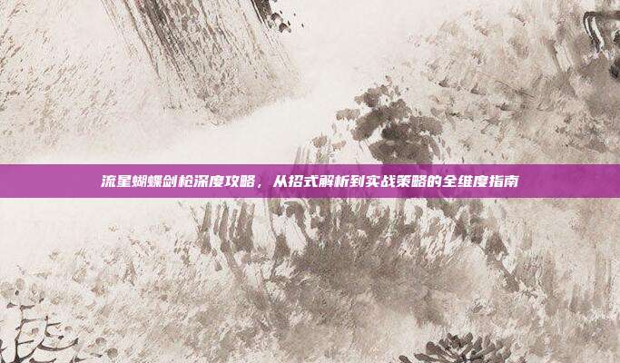 流星蝴蝶剑枪深度攻略,从招式解析到实战策略的全维度指南
